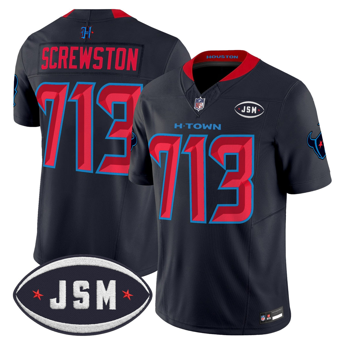 Houston Texan Janice McNair Memorial Patch Vapor Limited Jersey - Stitched