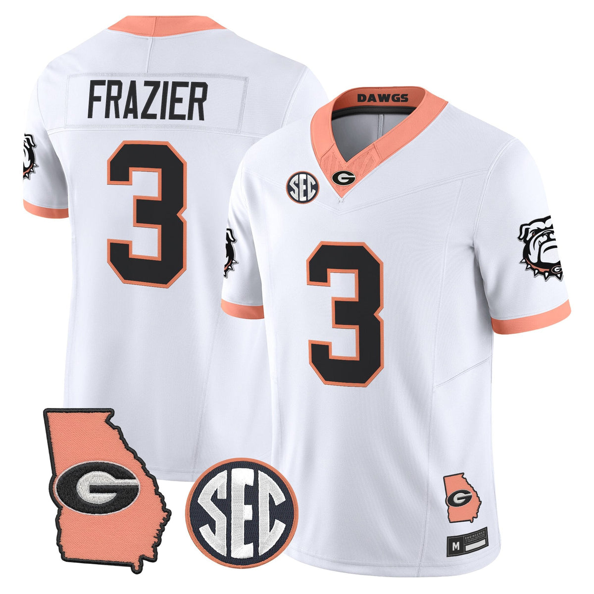 UGA The Big Peach Vapor Limited Jersey - Stitched