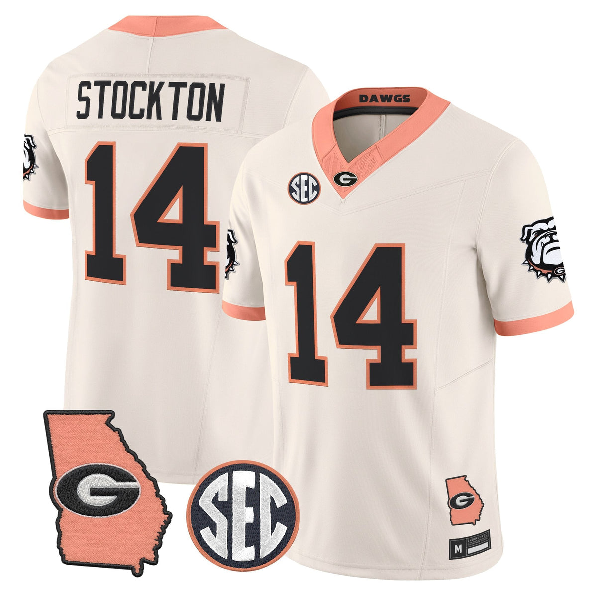 UGA The Big Peach Vapor Limited Jersey - Stitched