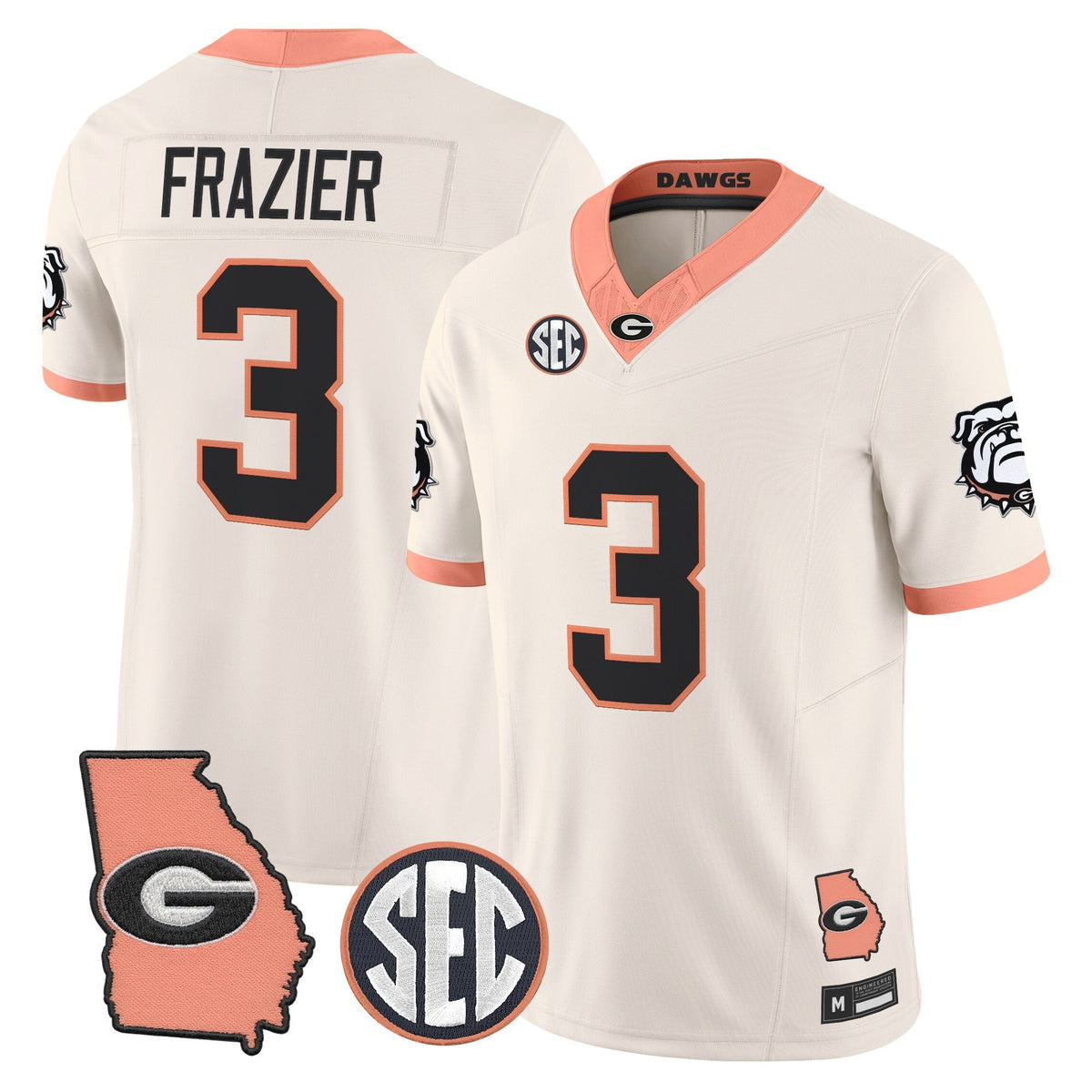 UGA The Big Peach Vapor Limited Jersey - Stitched