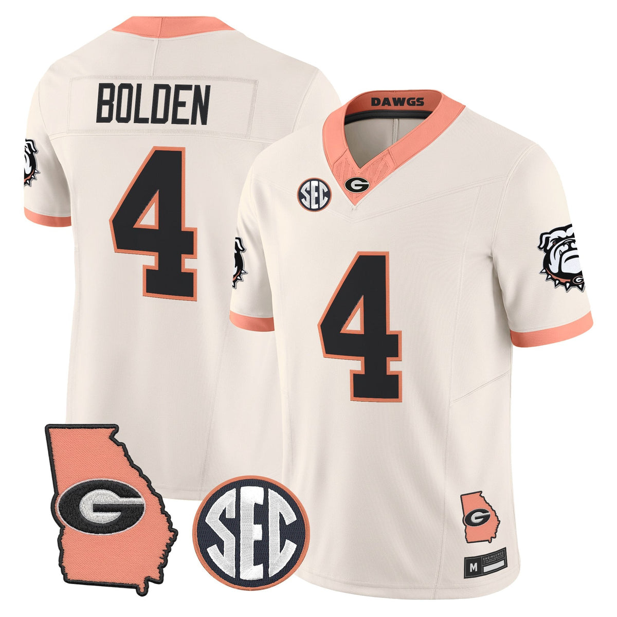 UGA The Big Peach Vapor Limited Jersey - Stitched