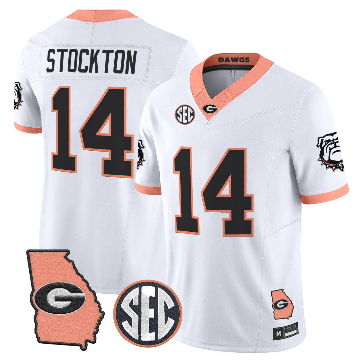 UGA The Big Peach Vapor Limited Jersey - Stitched