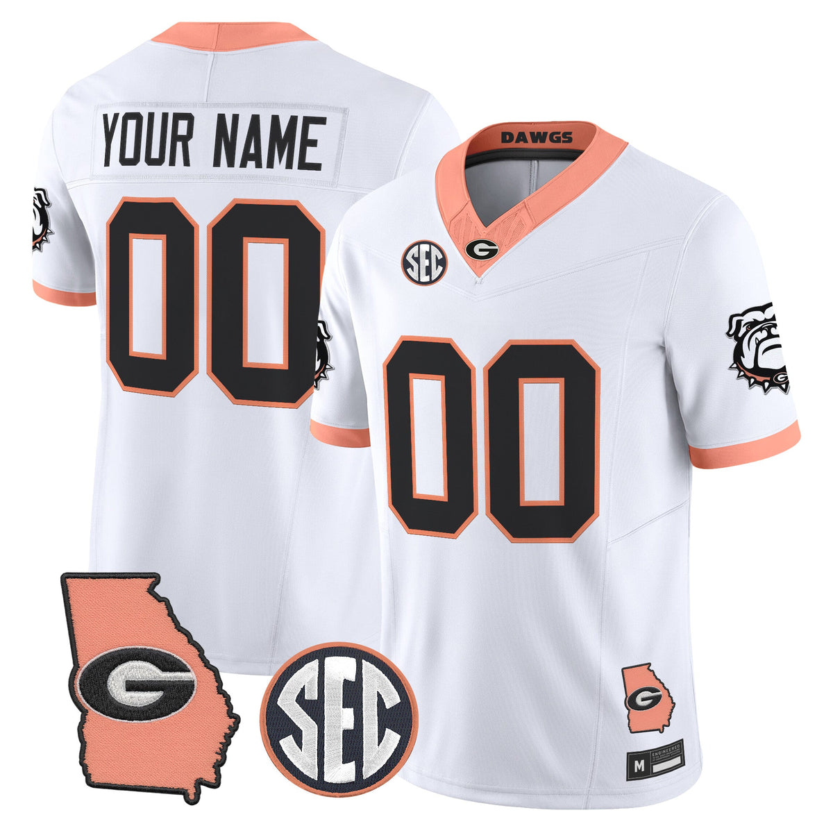 UGA The Big Peach Vapor Limited Custom Jersey - Stitched