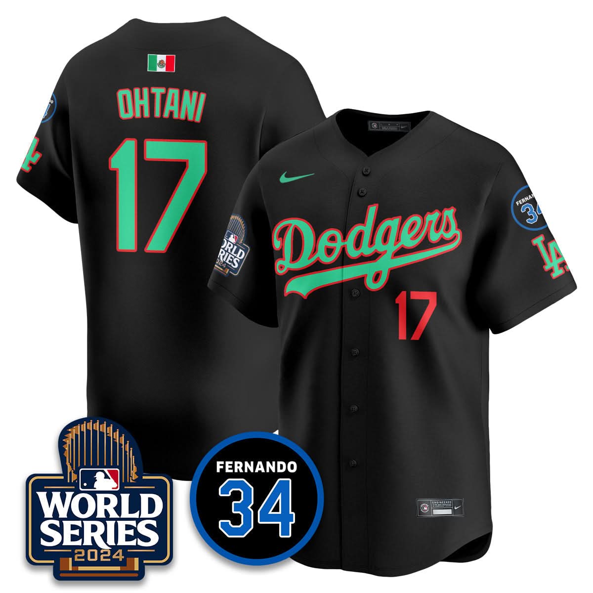 LAD Mexico World Series Jersey - Stitched