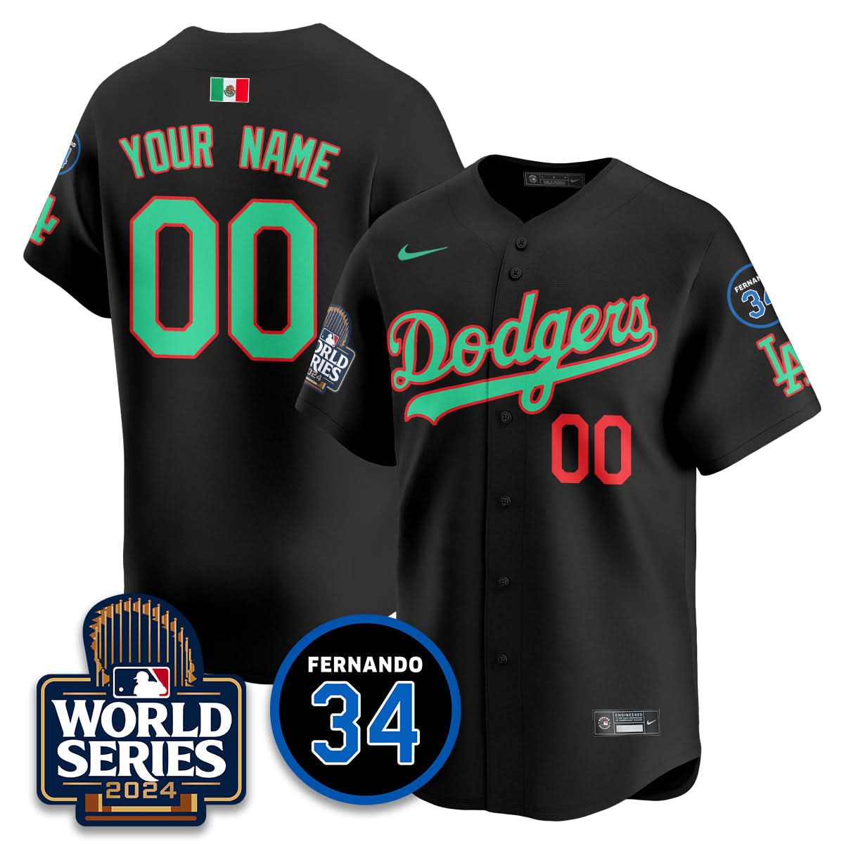 LAD Mexico World Series Custom Jersey - Stitched
