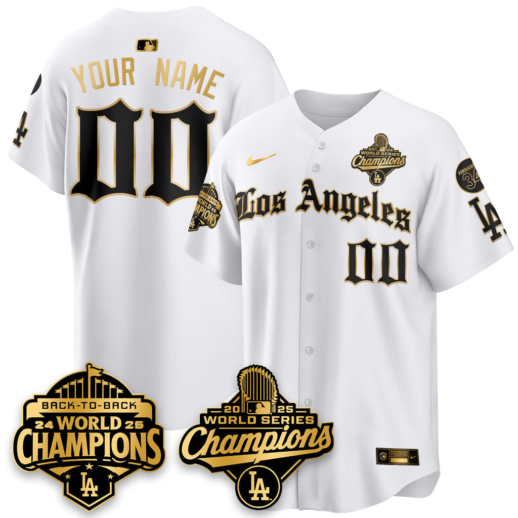 LAD 2025 World Series Champions Vapor Premier Limited Jersey - LA Gothic Edition - Stitched