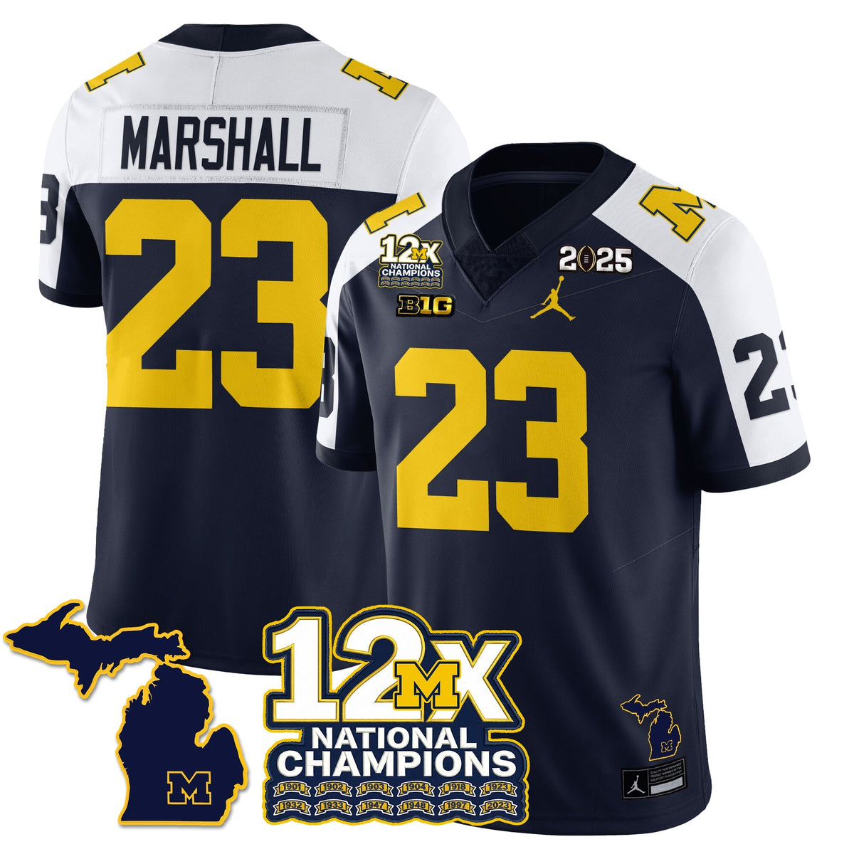 MICH 12x-Time National Champions Vapor Limited Football Jersey