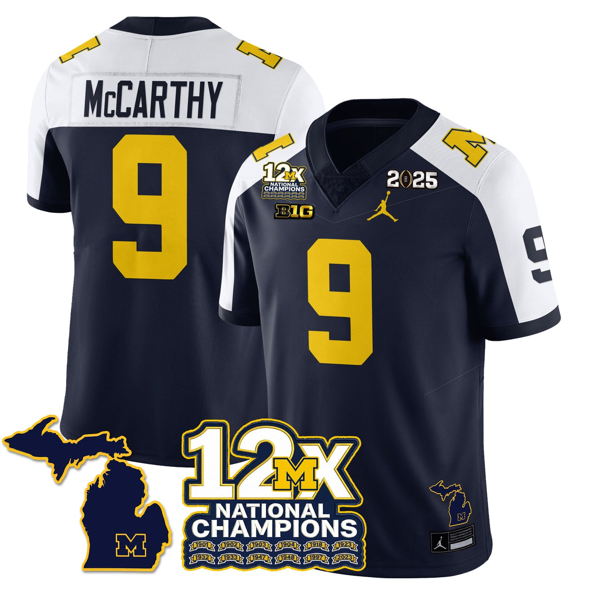 MICH 12x-Time National Champions Vapor Limited Football Jersey