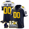 Custom MICH 12x-Time National Champions Vapor Limited Football Jersey