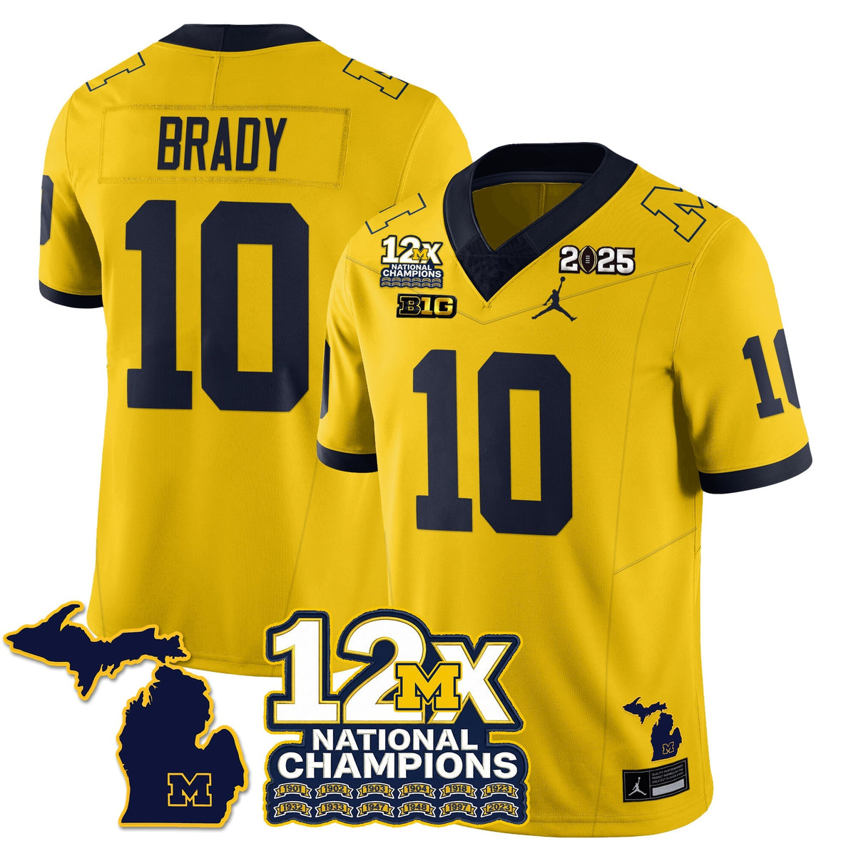 MICH 12x-Time National Champions Vapor Limited Football Jersey