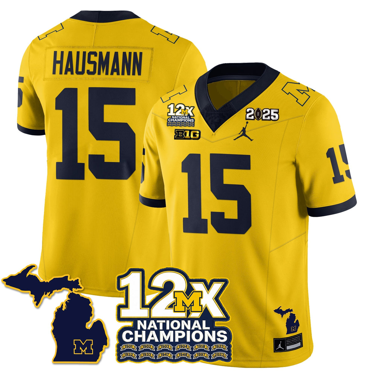 MICH 12x-Time National Champions Vapor Limited Football Jersey