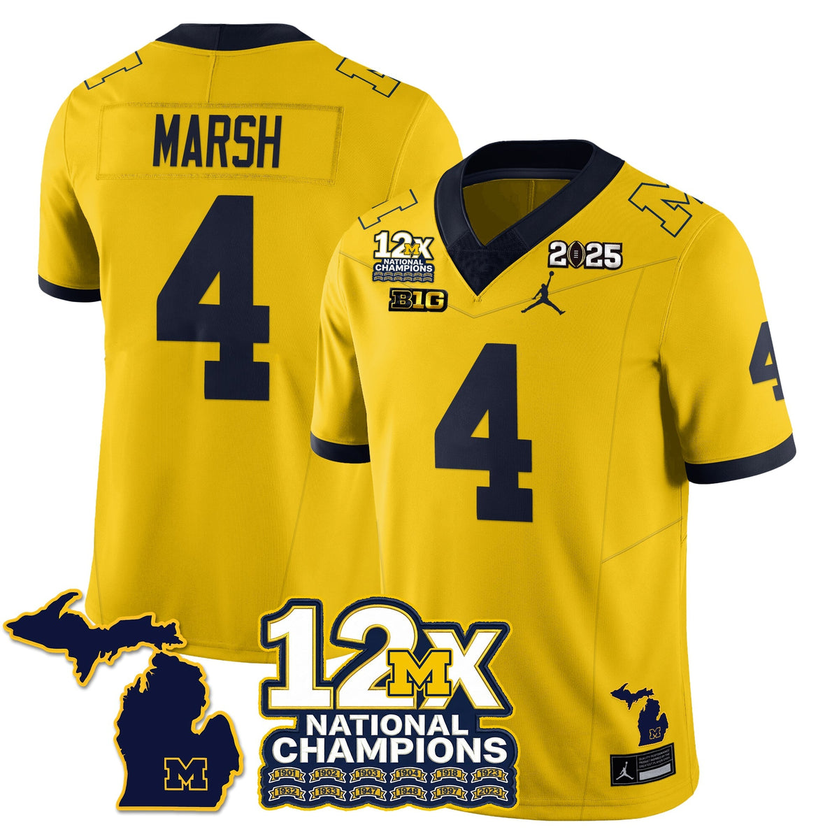 MICH 12x-Time National Champions Vapor Limited Football Jersey