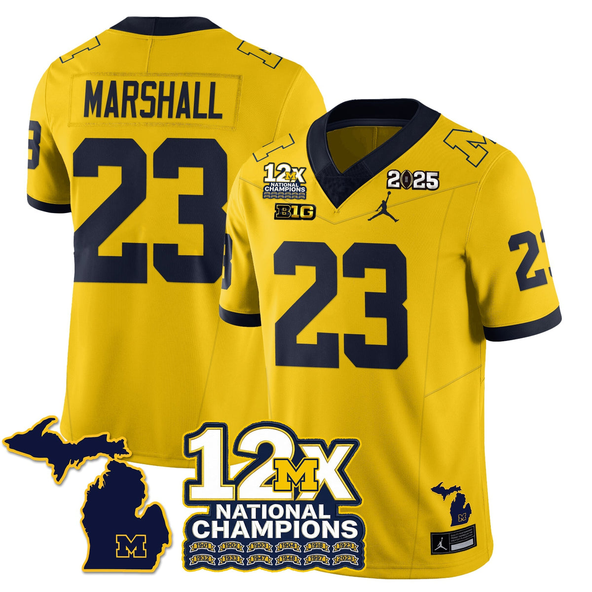 MICH 12x-Time National Champions Vapor Limited Football Jersey
