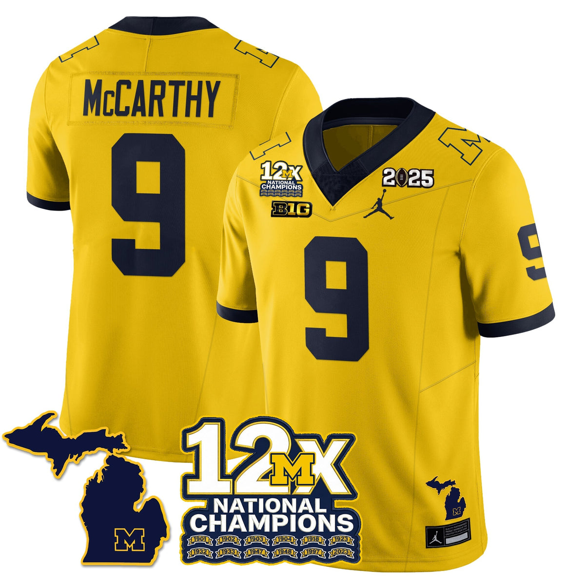 MICH 12x-Time National Champions Vapor Limited Football Jersey