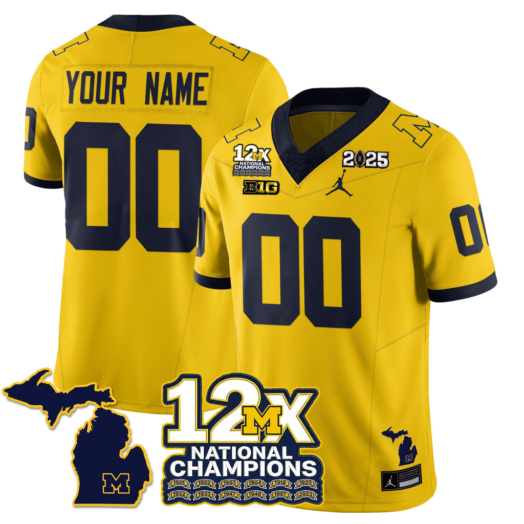 MICH 12x-Time National Champions Vapor Limited Football Jersey