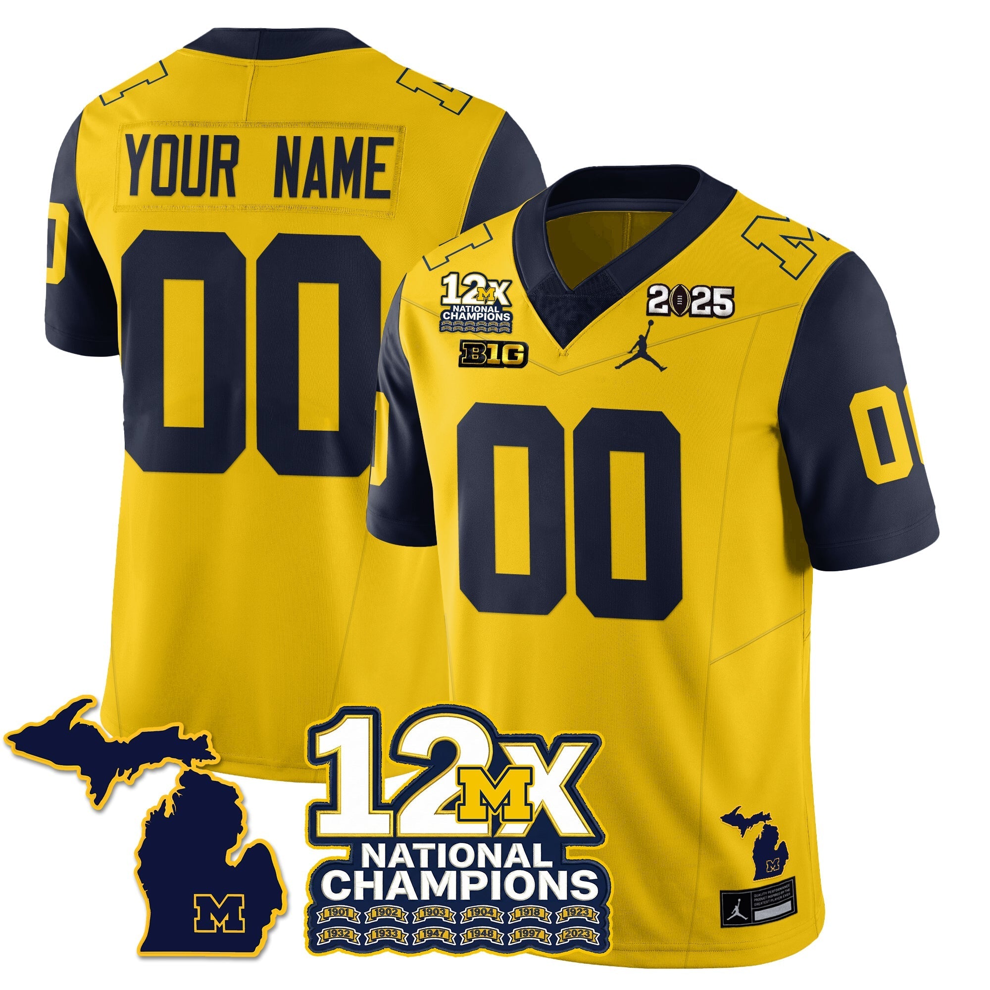 MICH 12x-Time National Champions Vapor Limited Football Jersey