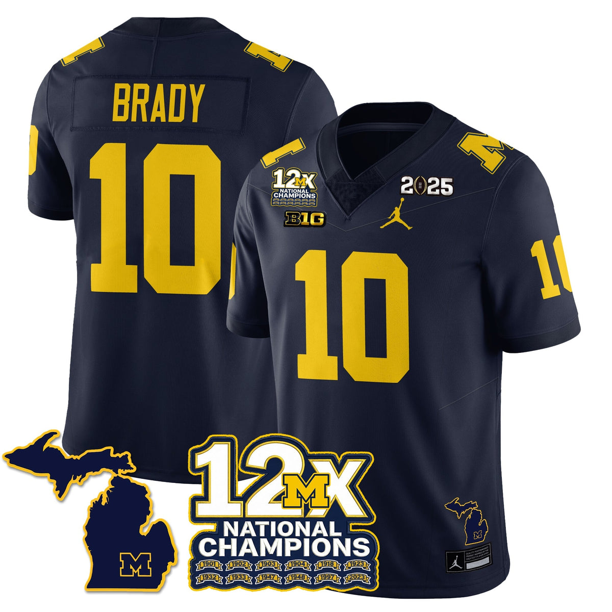 MICH 12x-Time National Champions Vapor Limited Football Jersey