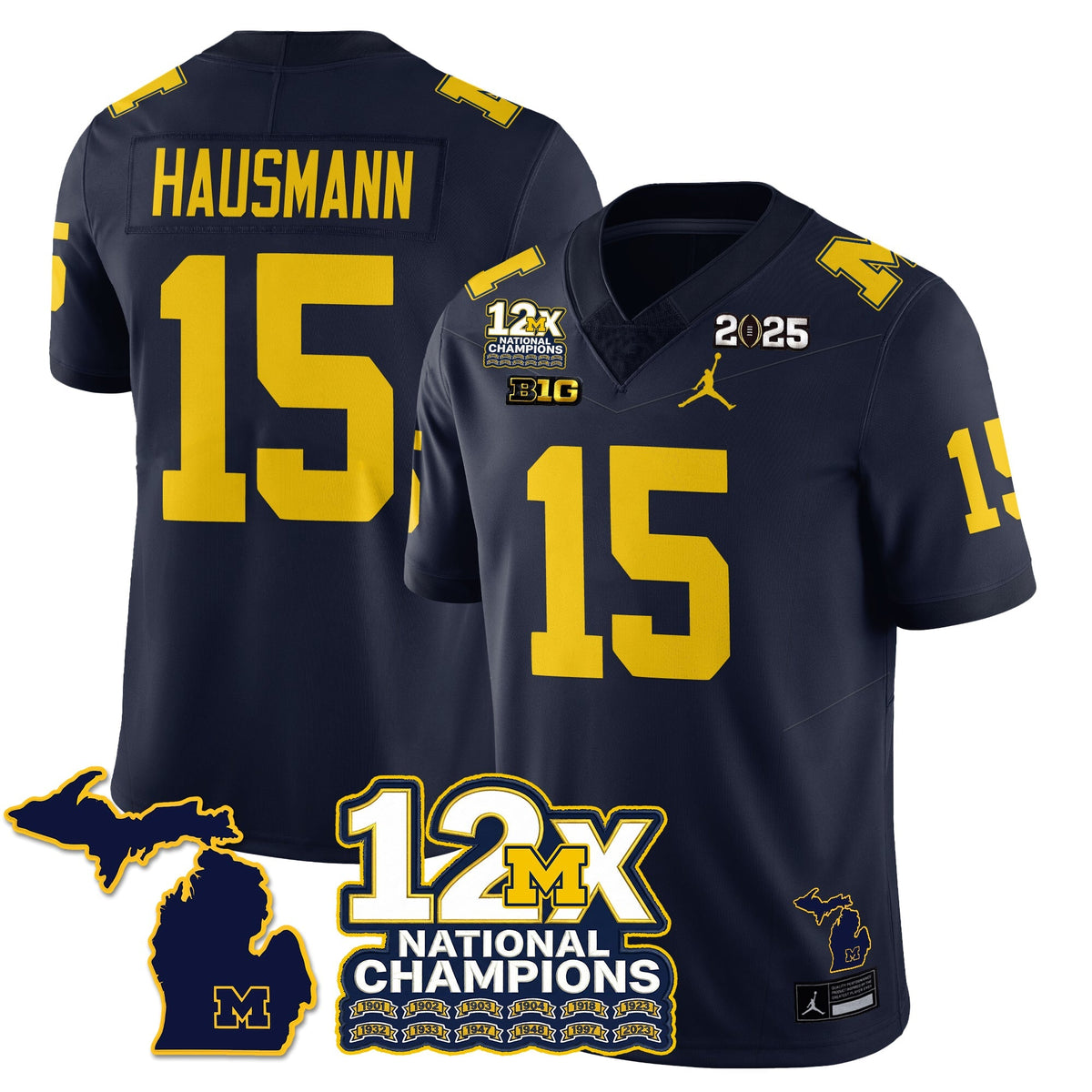 MICH 12x-Time National Champions Vapor Limited Football Jersey
