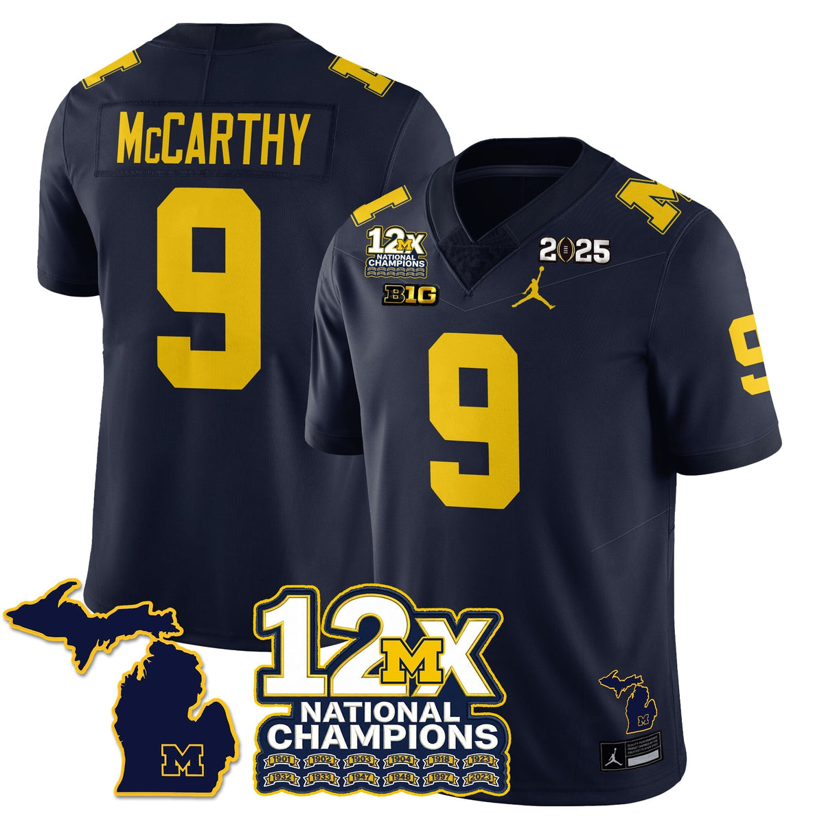 MICH 12x-Time National Champions Vapor Limited Football Jersey