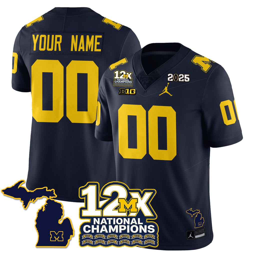 MICH 12x-Time National Champions Vapor Limited Football Jersey
