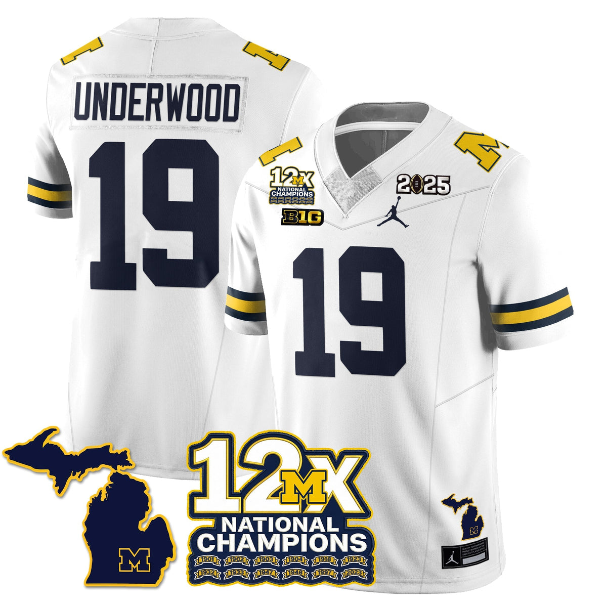 MICH 12x-Time National Champions Vapor Limited Football Jersey