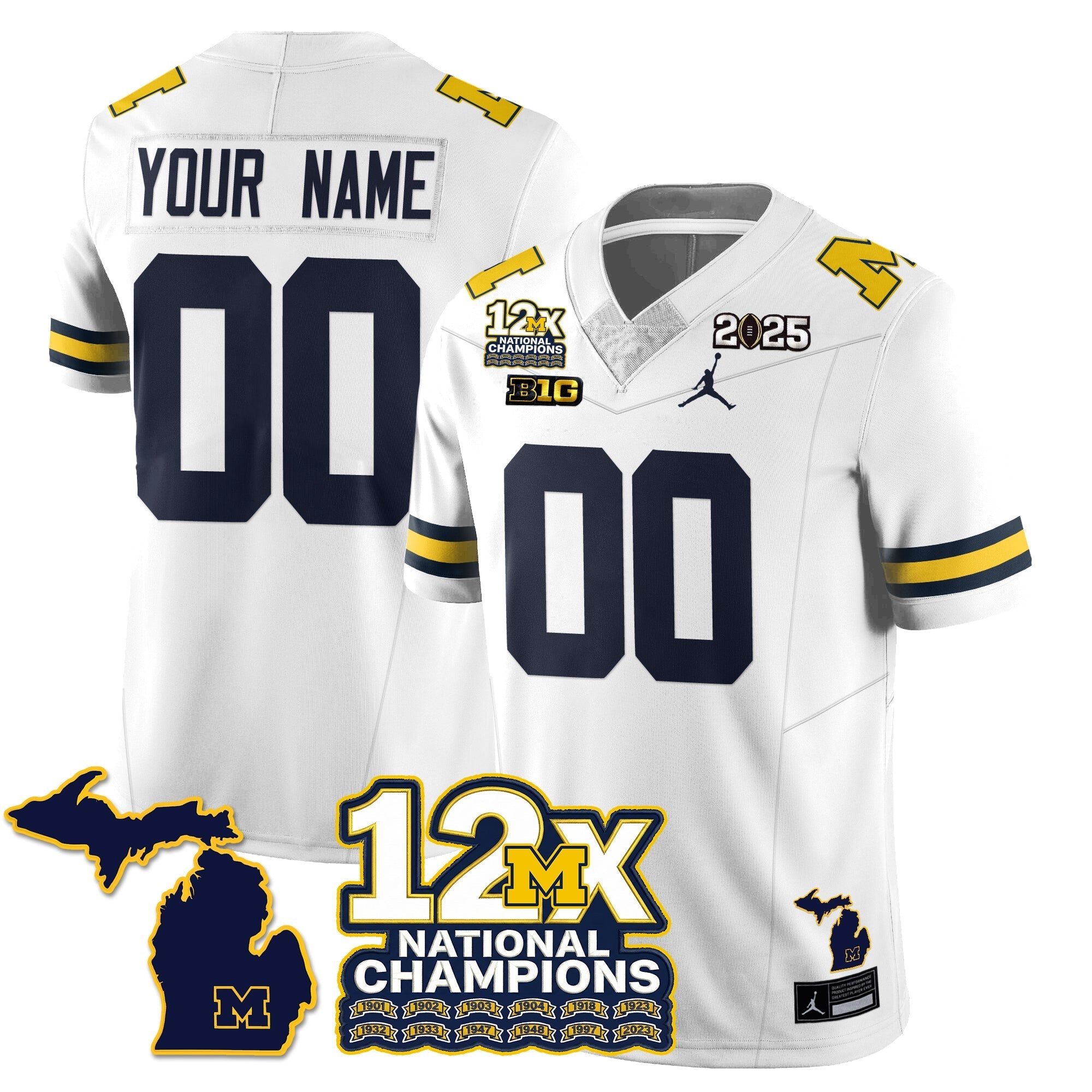 MICH 12x-Time National Champions Vapor Limited Football Jersey