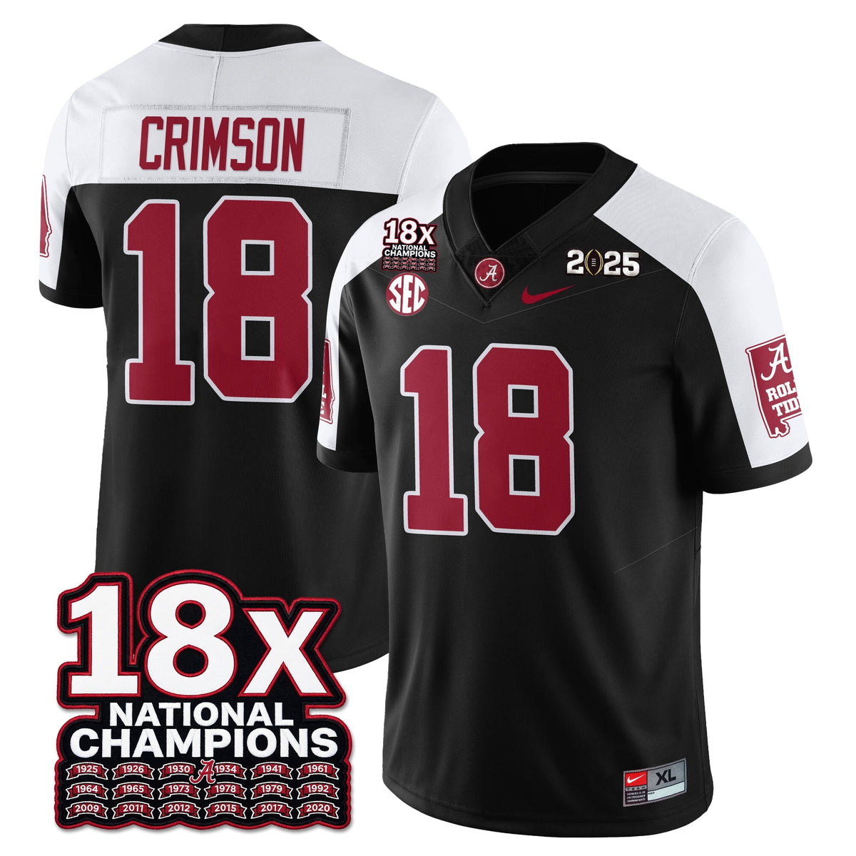 BAMA 18x-Time National Champions Vapor Limited Football Jersey