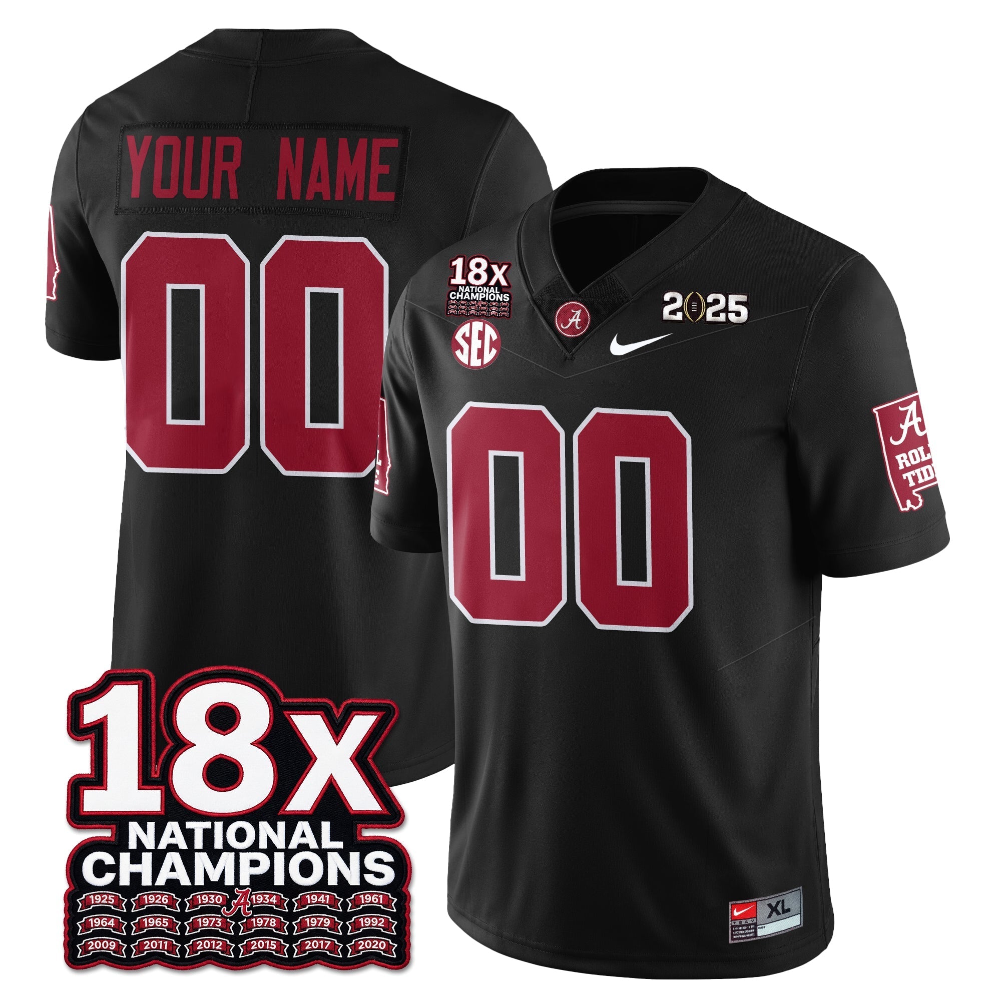 BAMA 18x-Time National Champions Vapor Limited Football Jersey