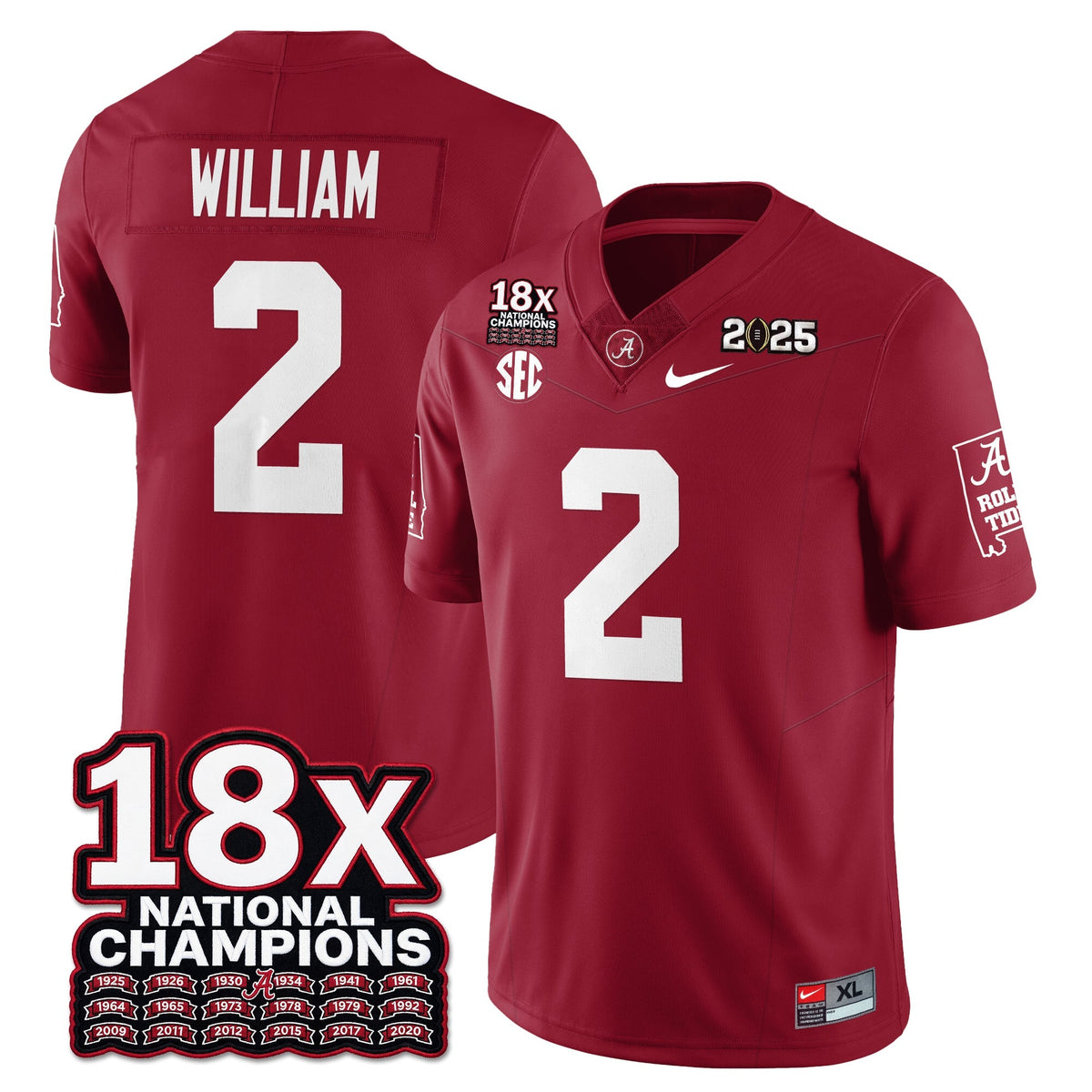 BAMA 18x-Time National Champions Vapor Limited Football Jersey