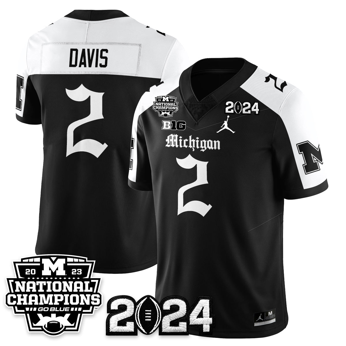 MICH Gothic 2023 National Champions Vapor Limited Football Jersey