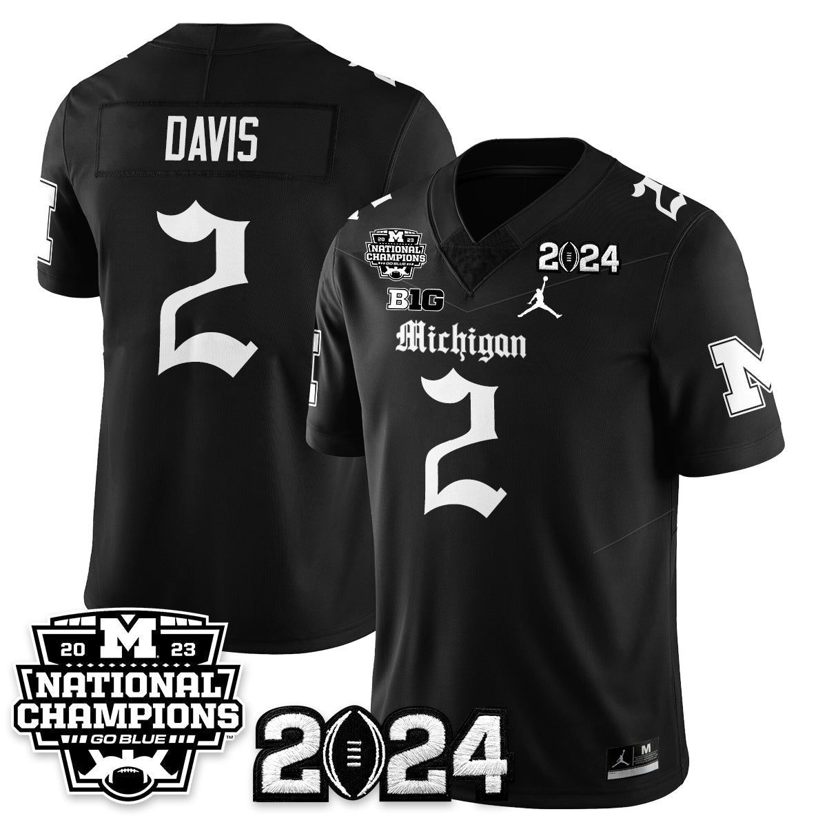 MICH Gothic 2023 National Champions Vapor Limited Football Jersey