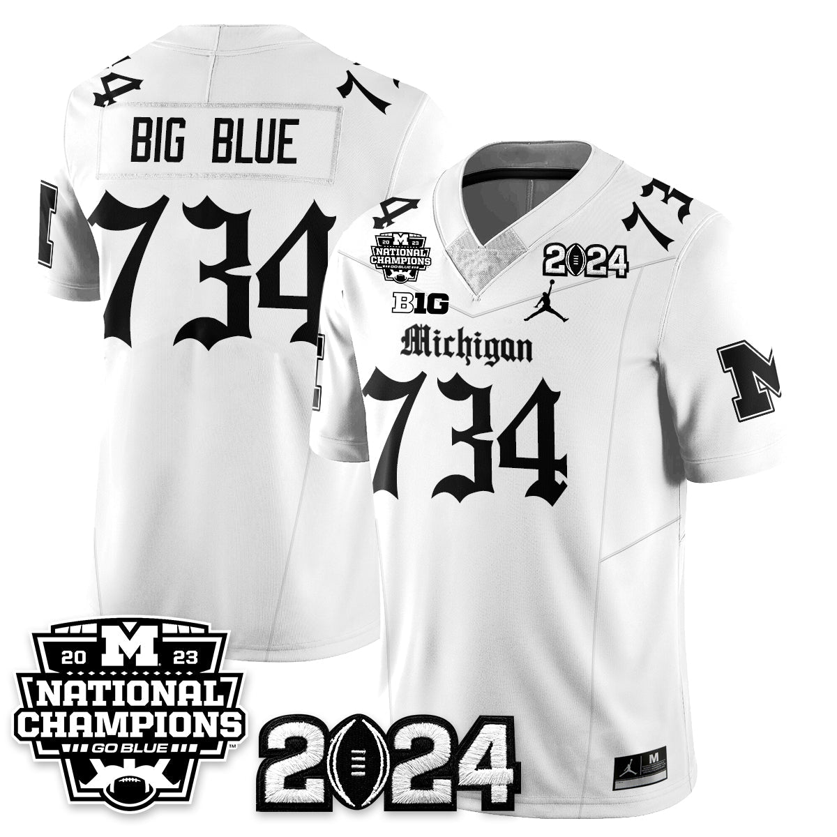 MICH Gothic 2023 National Champions Vapor Limited Football Jersey