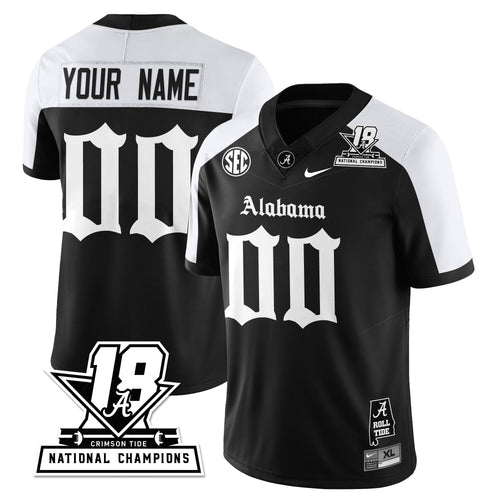 BAMA 18x-Time National Champions Gothic Vapor Limited Custom Jersey