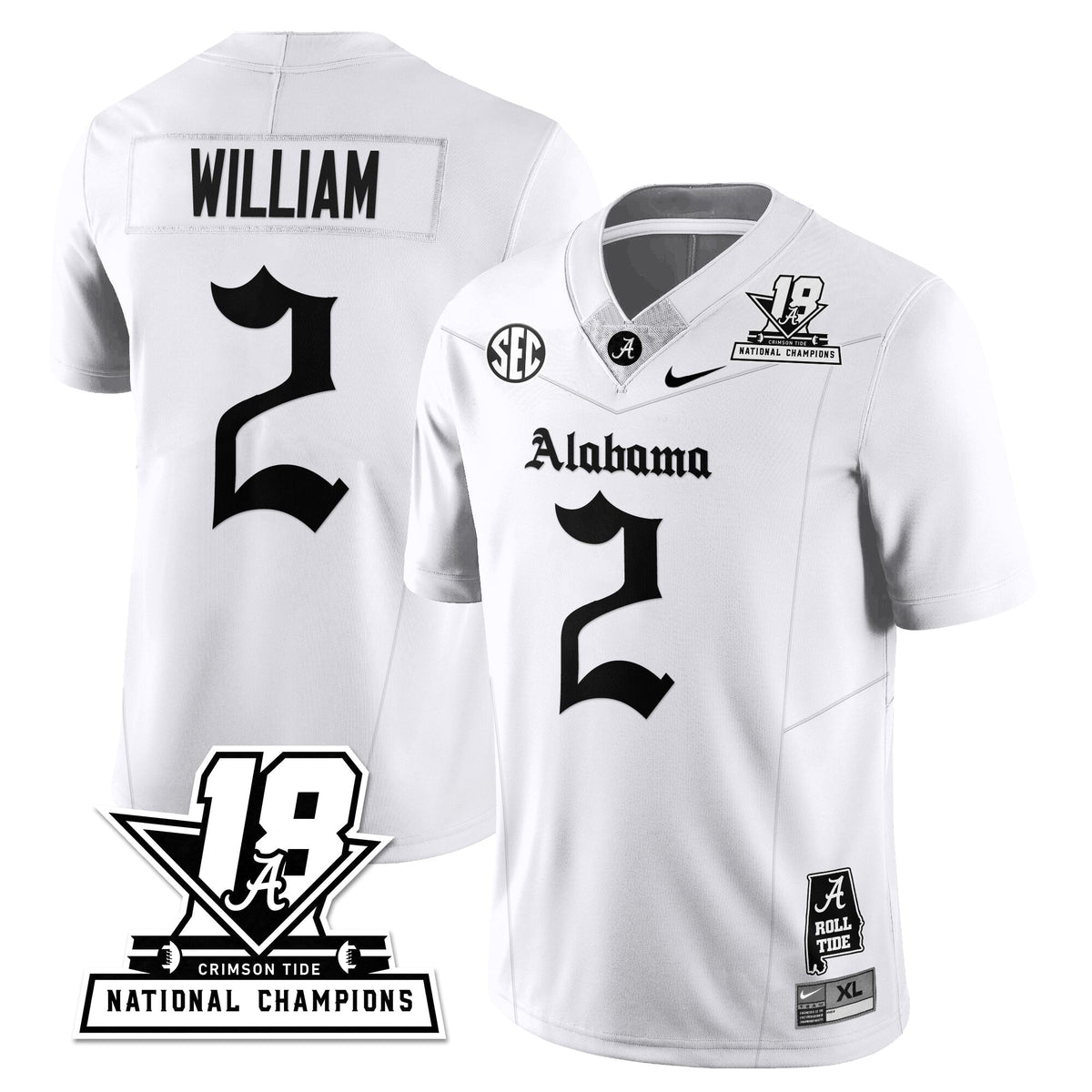 BAMA 18x-Time National Champions Gothic Vapor Limited Jersey