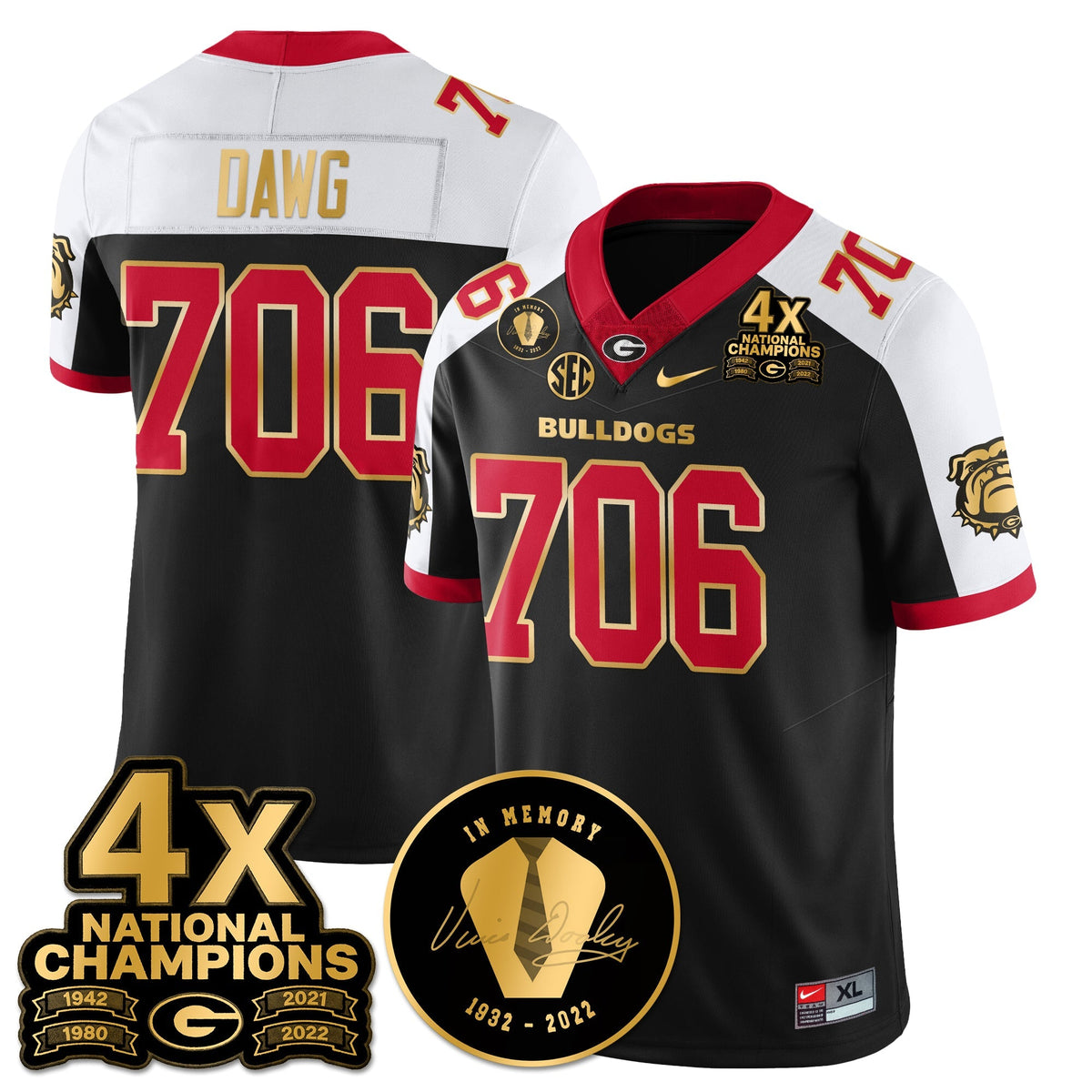 UGA 4x-Time National Champions Vapor Limited Jersey