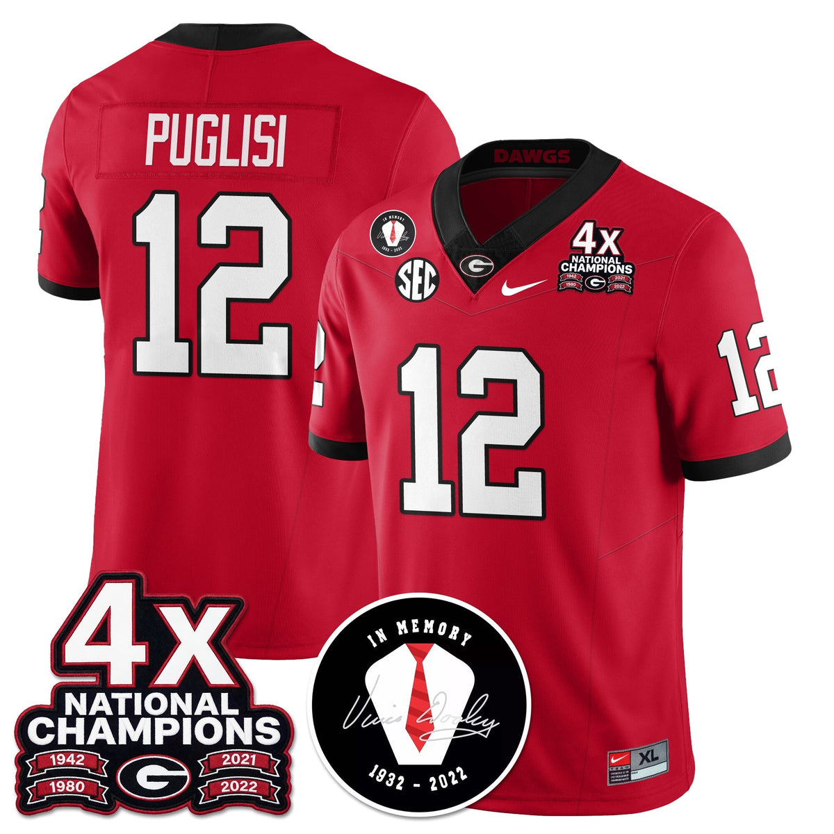 UGA 4x-Time National Champions Vapor Limited Jersey