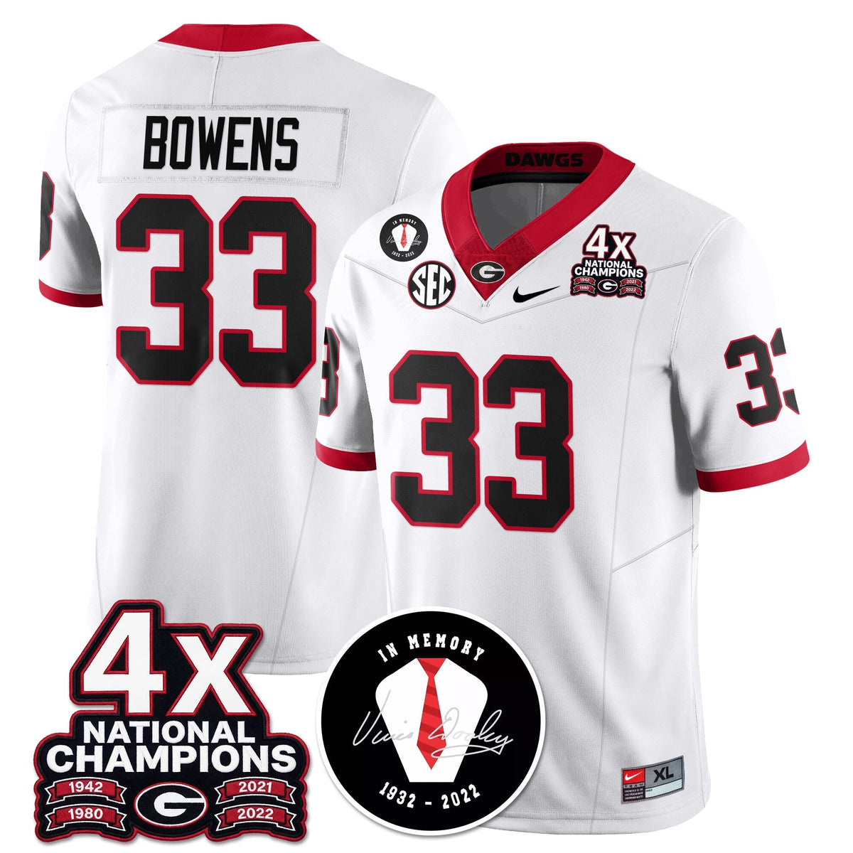 UGA 4x-Time National Champions Vapor Limited Jersey