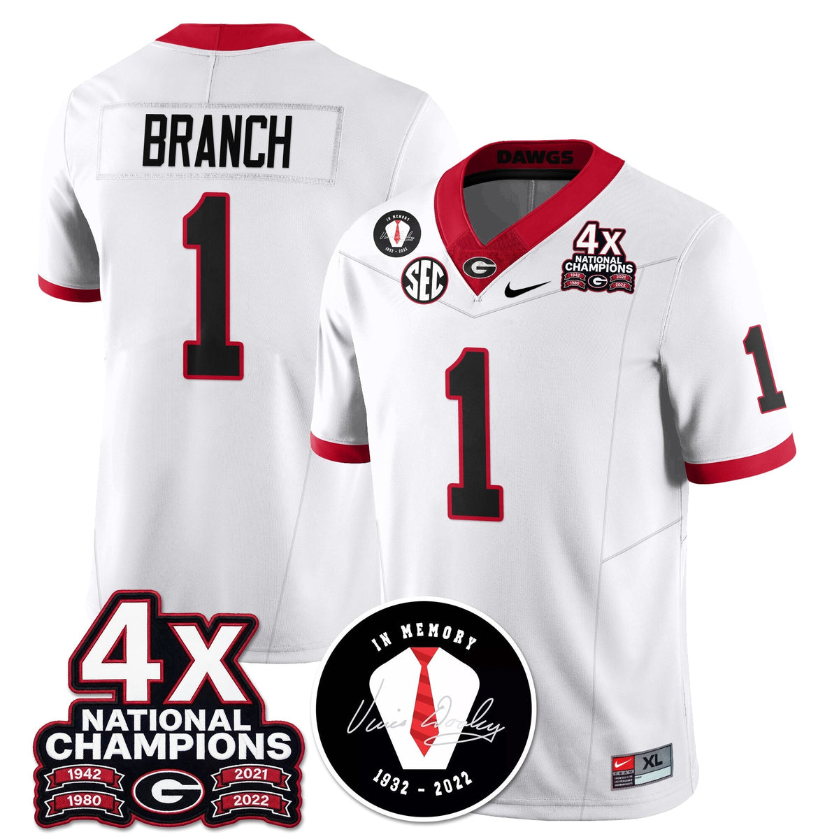 UGA 4x-Time National Champions Vapor Limited Jersey