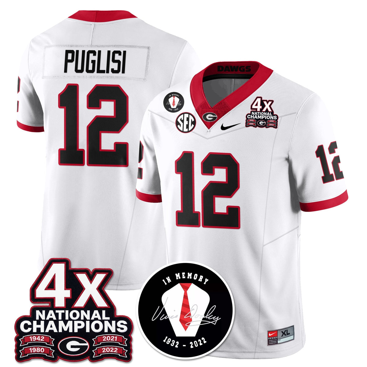 UGA 4x-Time National Champions Vapor Limited Jersey