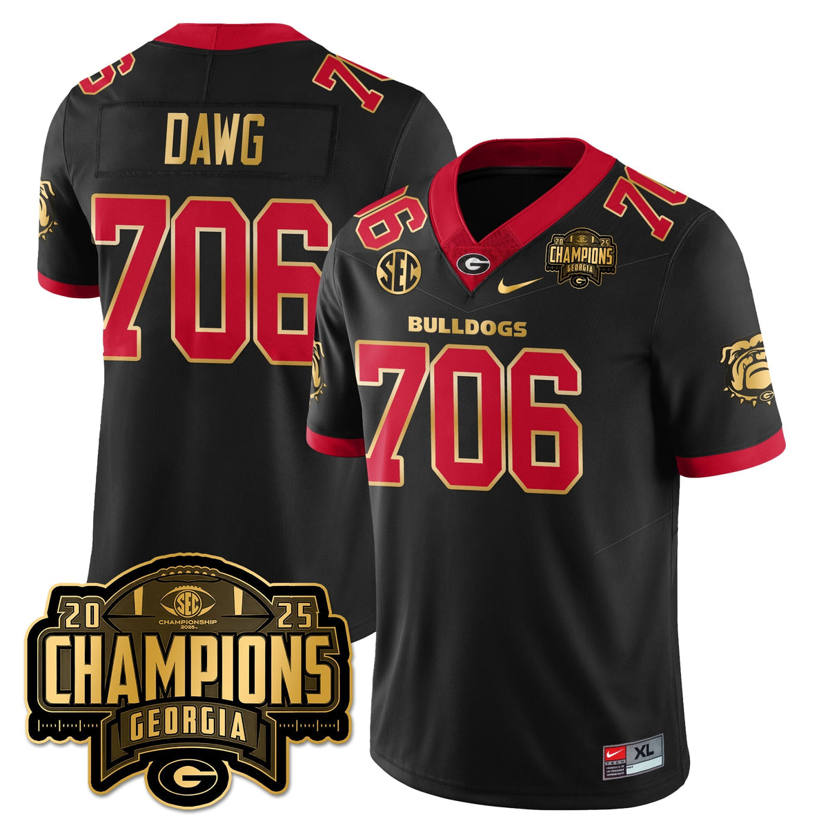 UGA Vapor Limited Jersey - SEC Football Champions