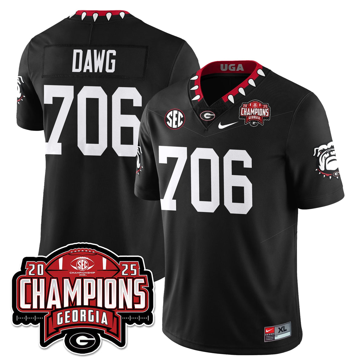 UGA Vapor Limited Jersey - SEC Football Champions