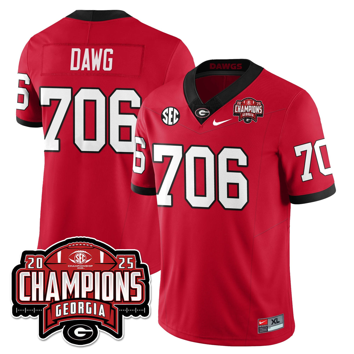 UGA Vapor Limited Jersey - SEC Football Champions