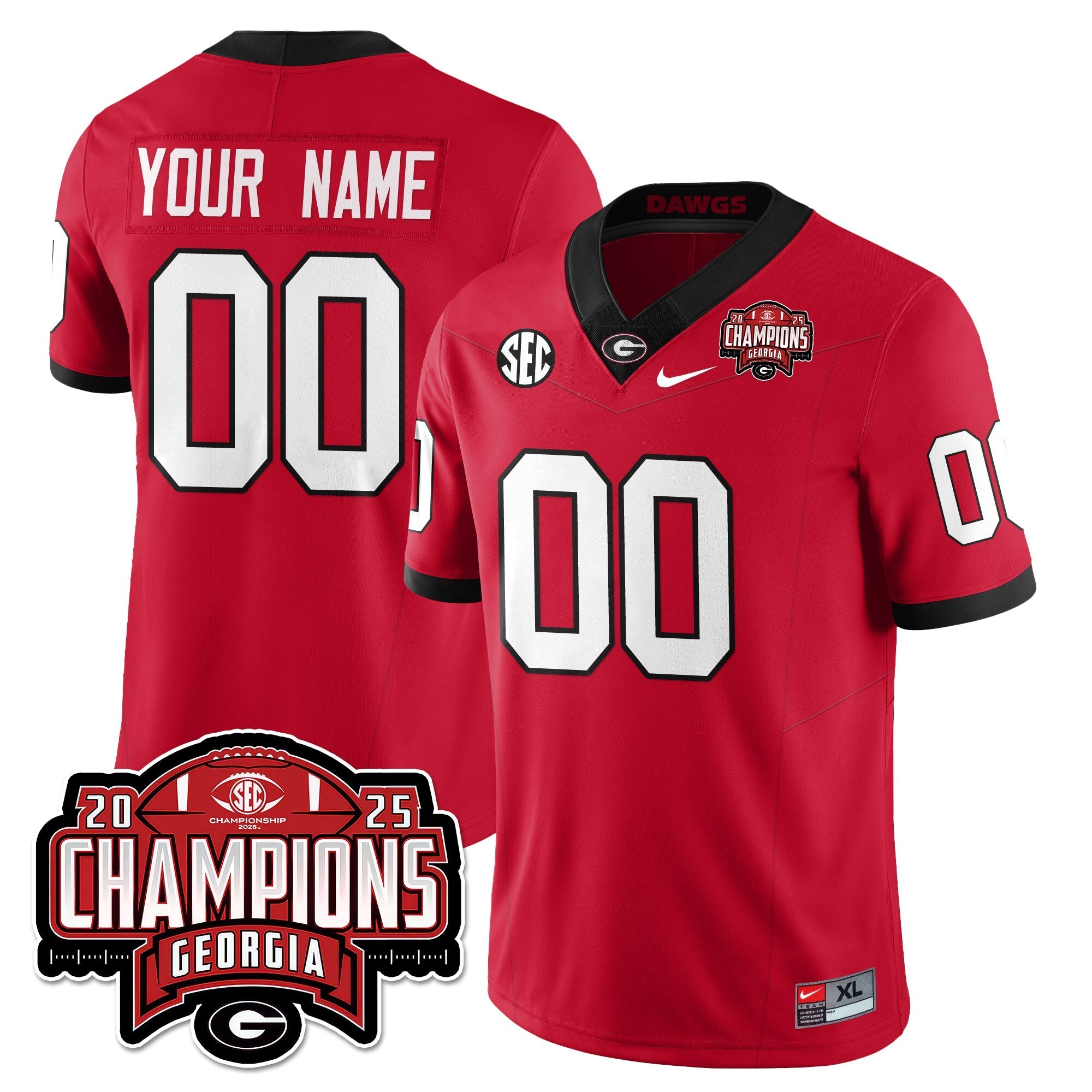 UGA Vapor Limited Jersey - SEC Football Champions