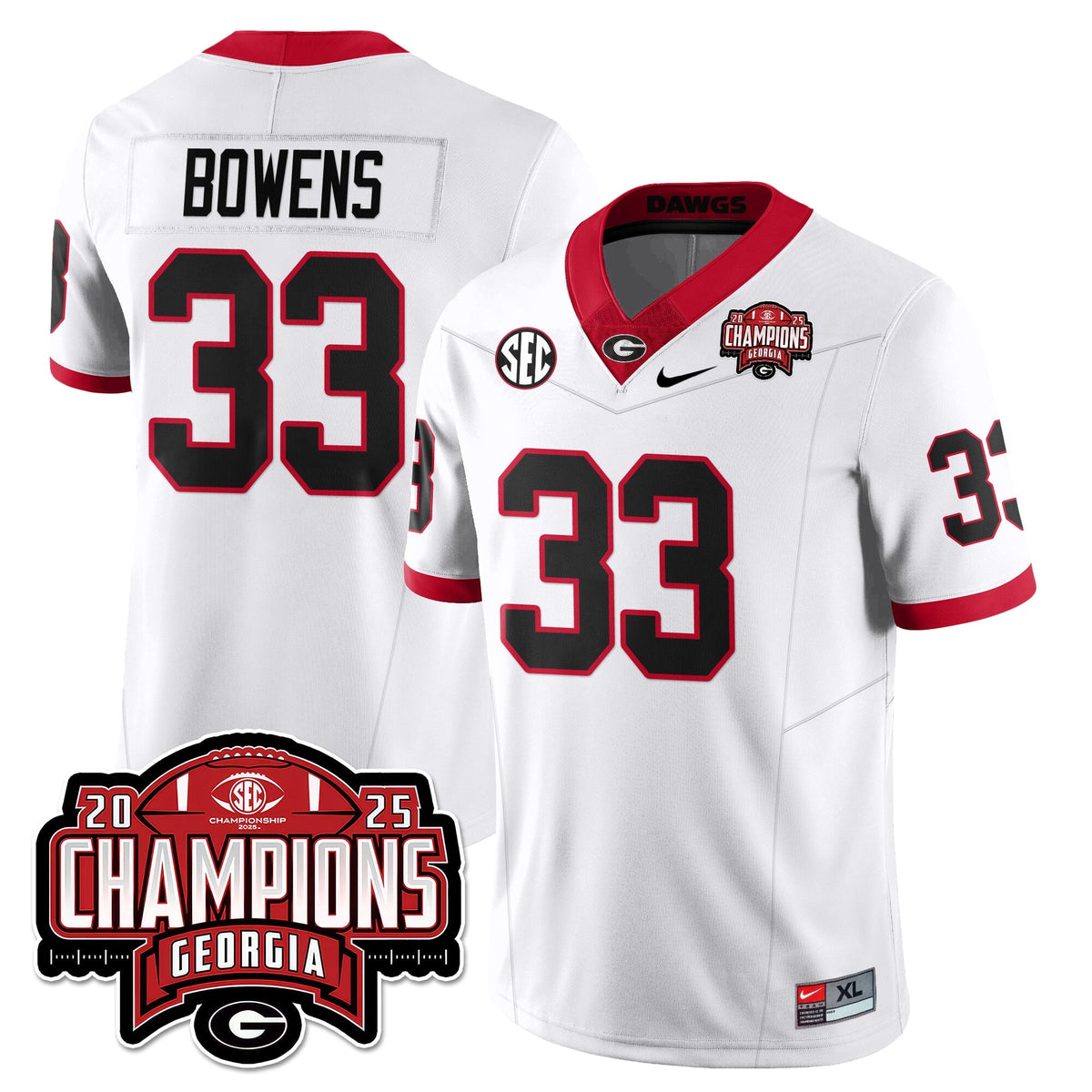 UGA Vapor Limited Jersey - SEC Football Champions