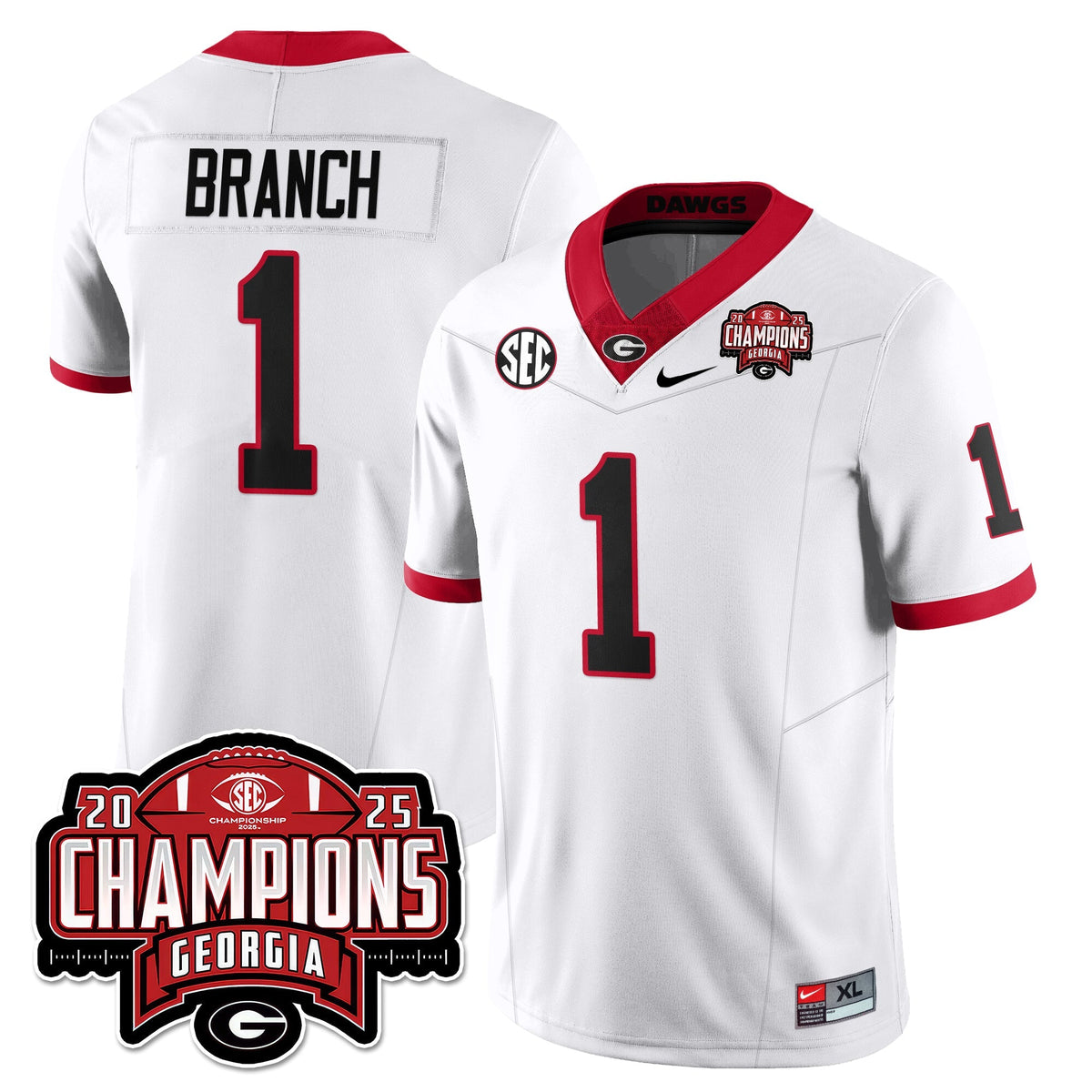 UGA Vapor Limited Jersey - SEC Football Champions