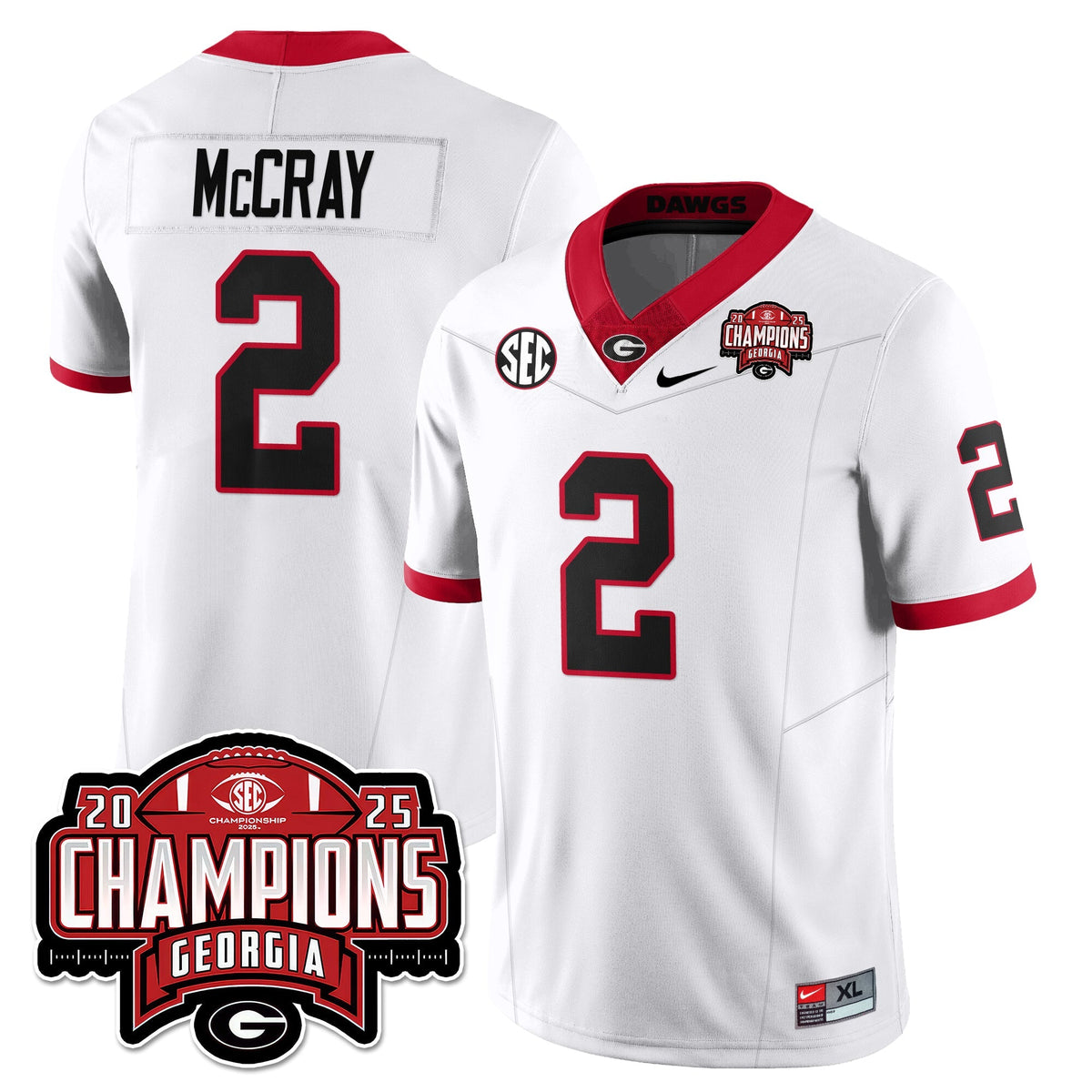 UGA Vapor Limited Jersey - SEC Football Champions