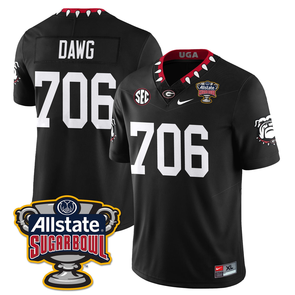 UGA Vapor Limited Football Jersey - Sugar Bowl