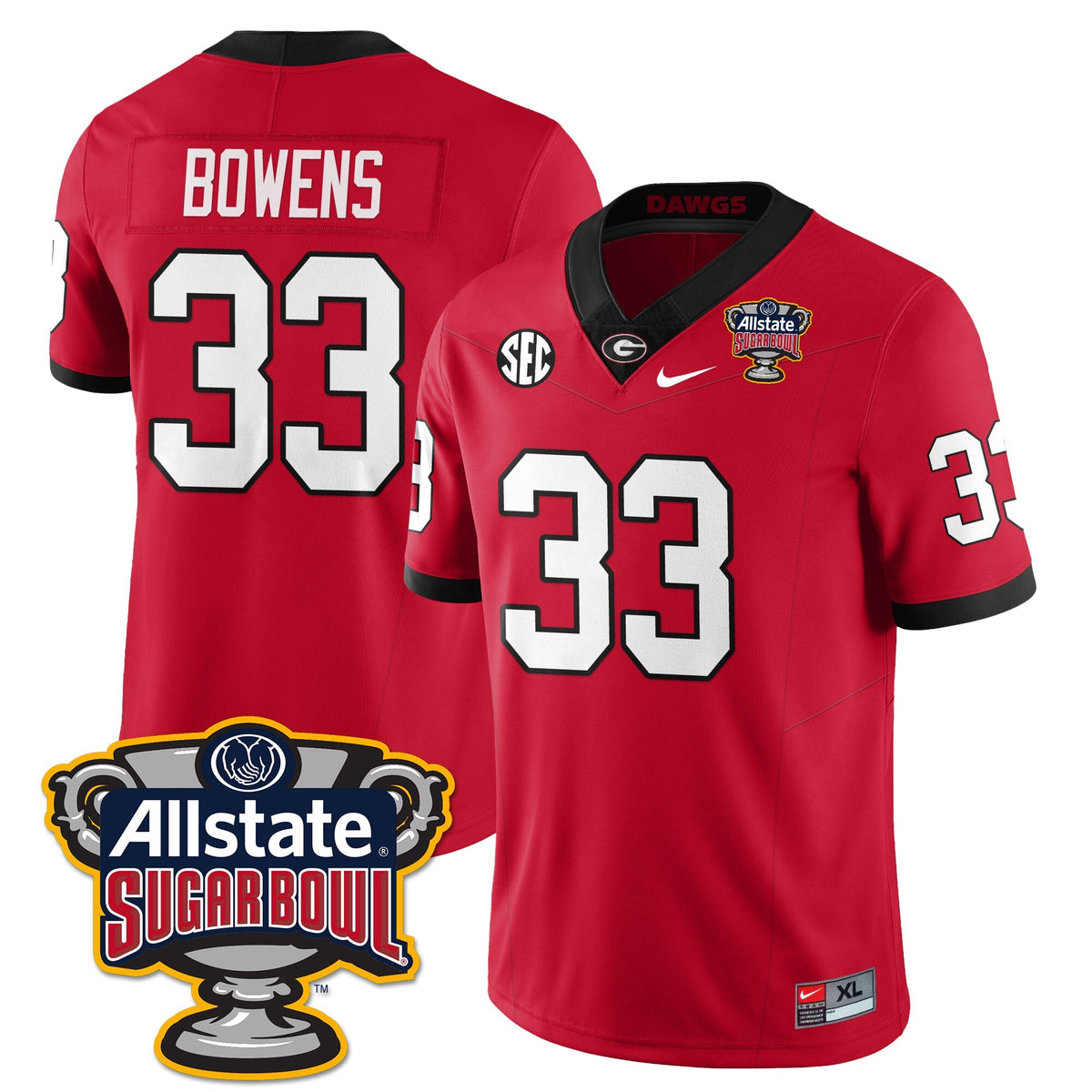 UGA Vapor Limited Football Jersey - Sugar Bowl