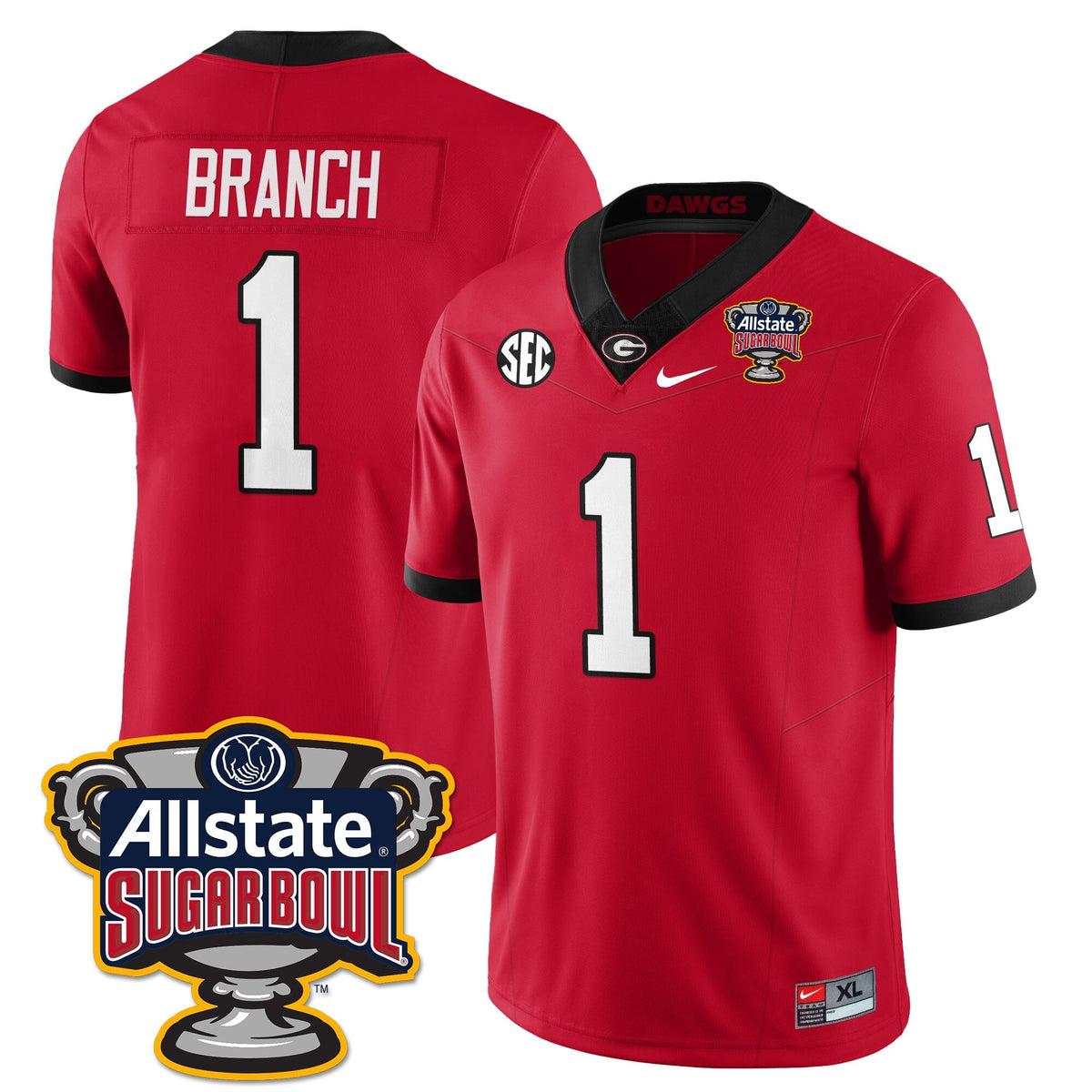 UGA Vapor Limited Football Jersey - Sugar Bowl