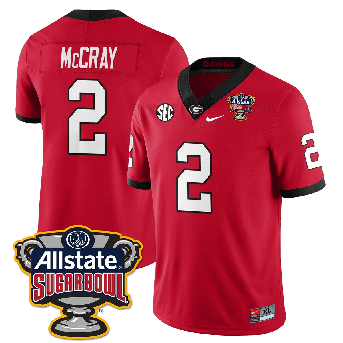 UGA Vapor Limited Football Jersey - Sugar Bowl